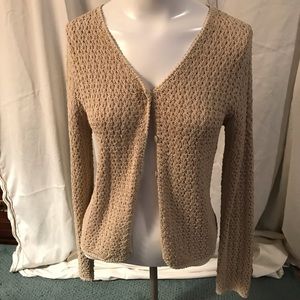 Button up webbed sweater